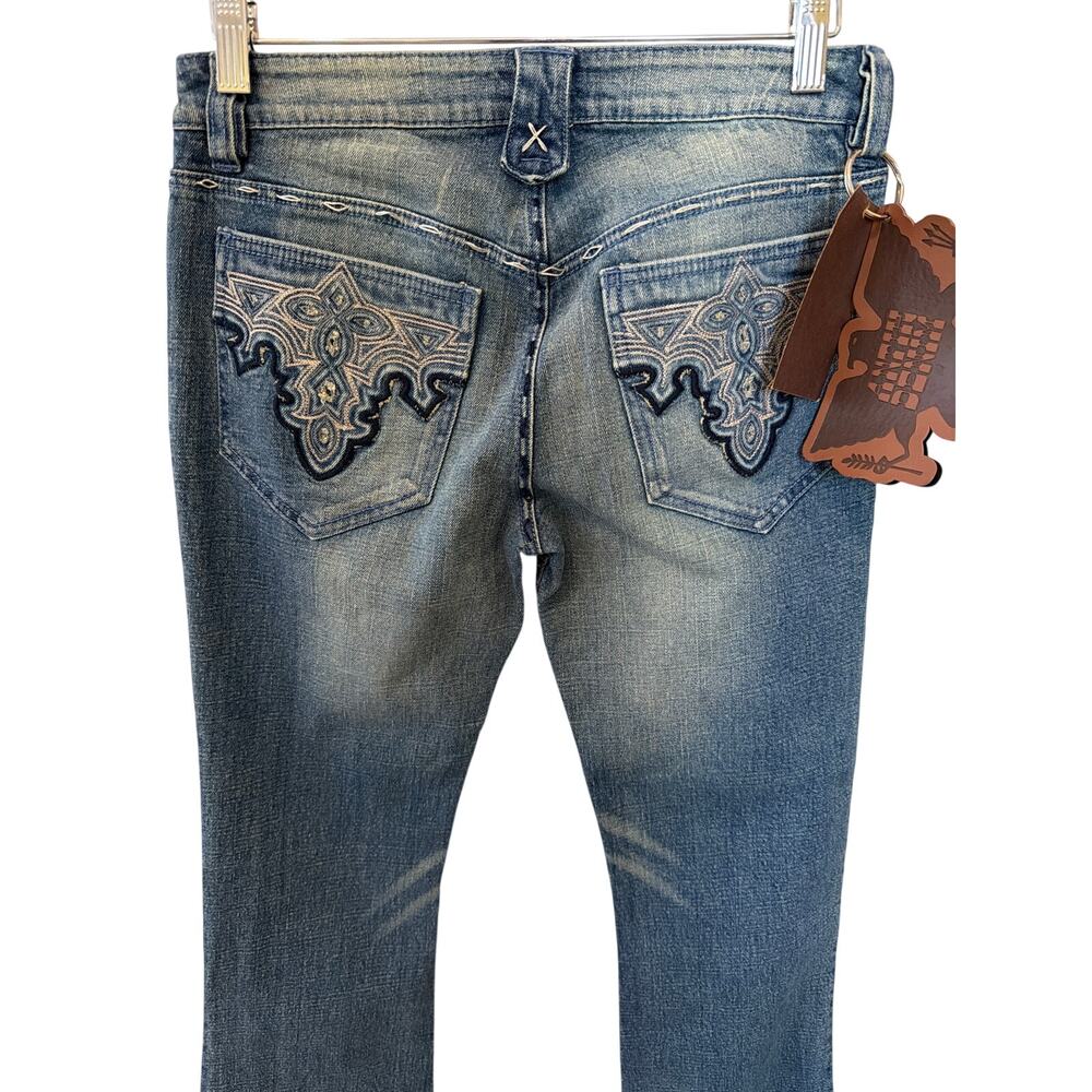 NWT Antik Denim Women's Wide Leg Bootcut Jeans Size 29 Western Cowgirl Festival